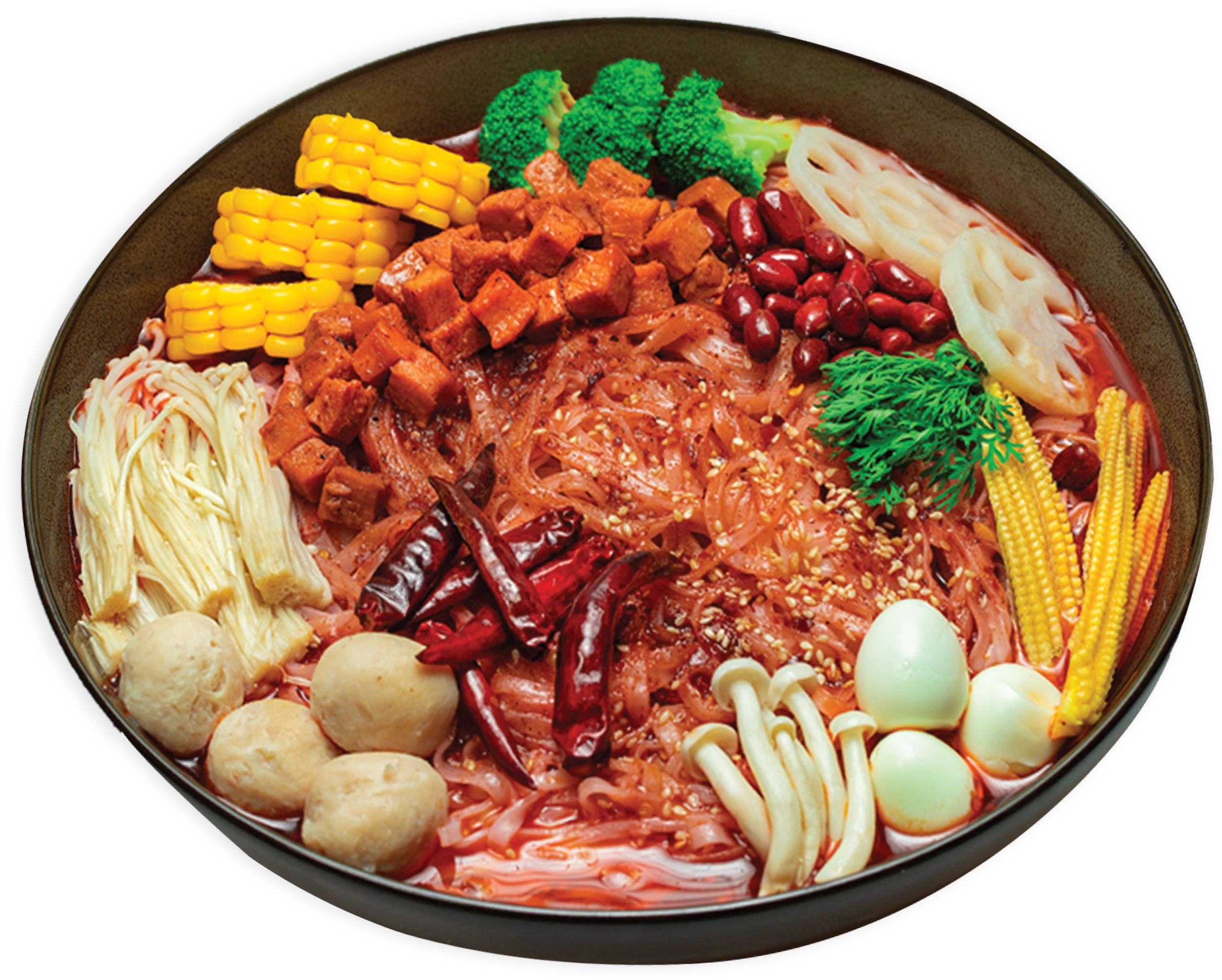 Spicy chicken noodle dish